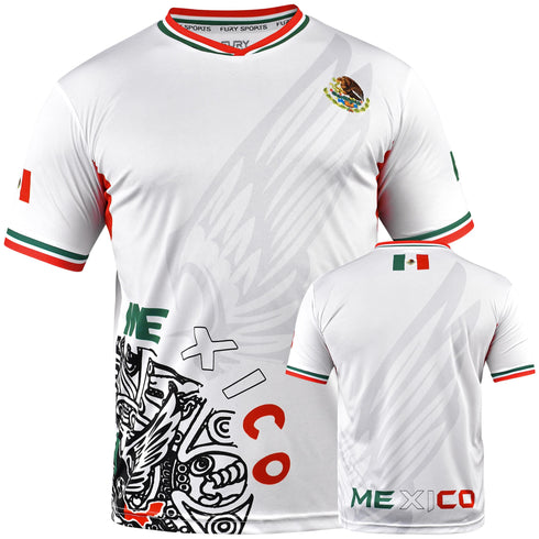 Fury Men's & Women's Mexico Soccer Jersey with Ribbed Collar Latina Jersey mexican jersey camisa de