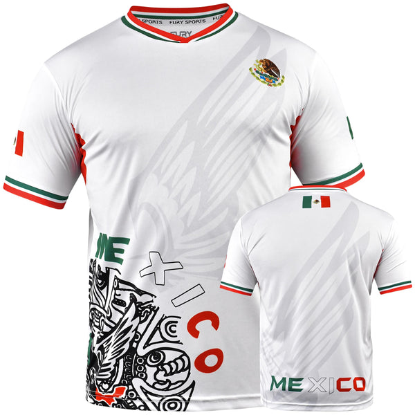 Fury Men's & Women's Mexico Soccer Jersey with Ribbed Collar Latina Jersey mexican jersey camisa de