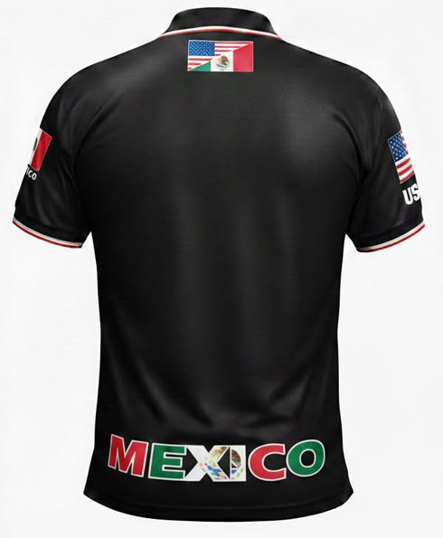Fox & Fury Mexico & USA Split Polo Collar Soccer Jersey – Unisex