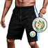 Men's All Countries Embroidered Logo Lightweight Athletic Gym Running Workout Sports Basketball Shorts wt Zipper Pockets for USA, Mexico, Colombia etc