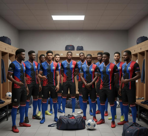 Fox & Fury Haiti World Heritage National Flag Soccer Jersey – Unisex