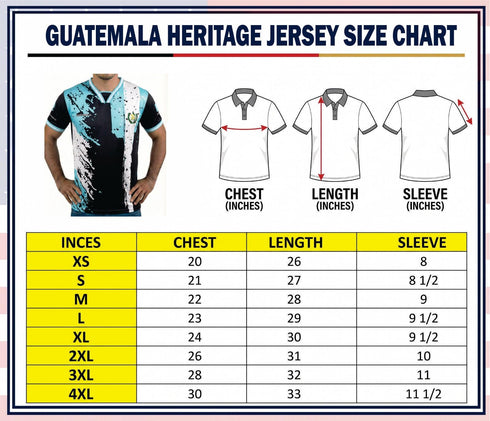 Fox & Fury Guatemala World Heritage National Flag Soccer Jersey – Unisex