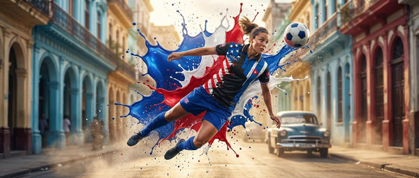 Fox & Fury Cuba & USA Split Polo Collar Soccer Jersey – Unisex