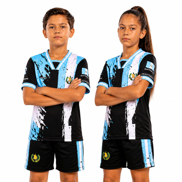 Fox & Fury Guatemala Kids Soccer Jersey Set – Shirt & Shorts