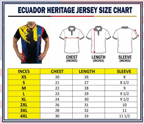 Fox & Fury Ecuador World Heritage National Flag Soccer Jersey – Unisex