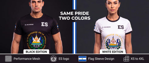 Fox & Fury El Salvador Heritage Soccer Jersey – White – Unisex