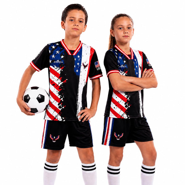 Fox & Fury USA Kids Soccer Jersey Set – Shirt & Shorts