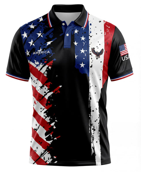 Fox & Fury USA Split Polo Collar Soccer Jersey – Unisex