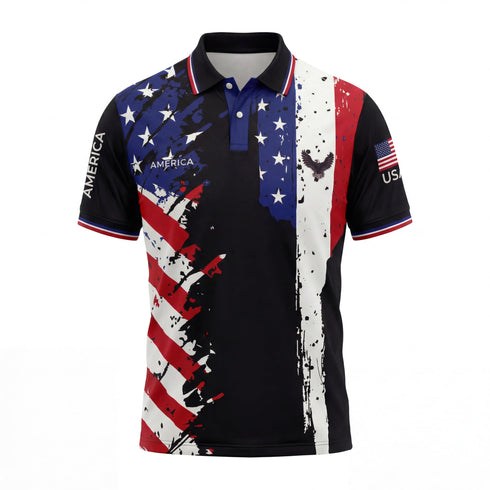 Fox & Fury USA Split Polo Collar Soccer Jersey – Unisex