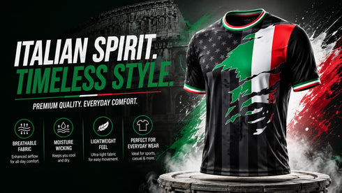 Fox & Fury Italy & USA Ripped Dual Heritage Soccer Jersey – Unisex