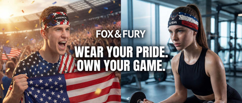 Fox & Fury USA Reversible 2-in-1 Flag Headband