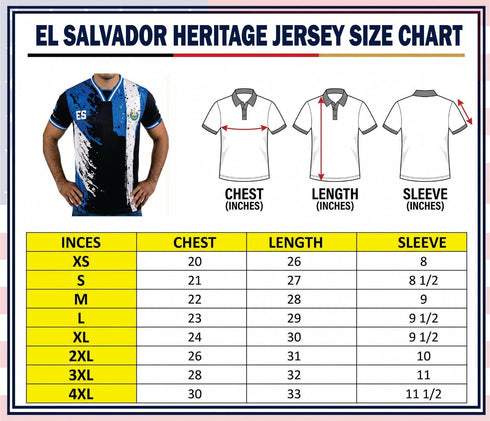 Fox & Fury El Salvador World Heritage National Flag Soccer Jersey – Unisex