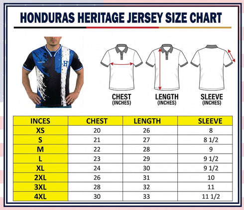 Fox & Fury Honduras World Heritage National Flag Soccer Jersey – Unisex