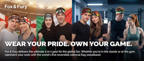 Fox & Fury Ireland Reversible 2-in-1 Flag Headband