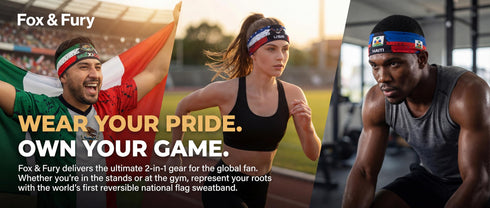 Fox & Fury Mexico Reversible 2-in-1 Flag Headband