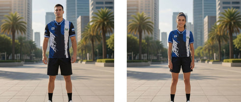 Fox & Fury El Salvador World Heritage National Flag Soccer Jersey – Unisex
