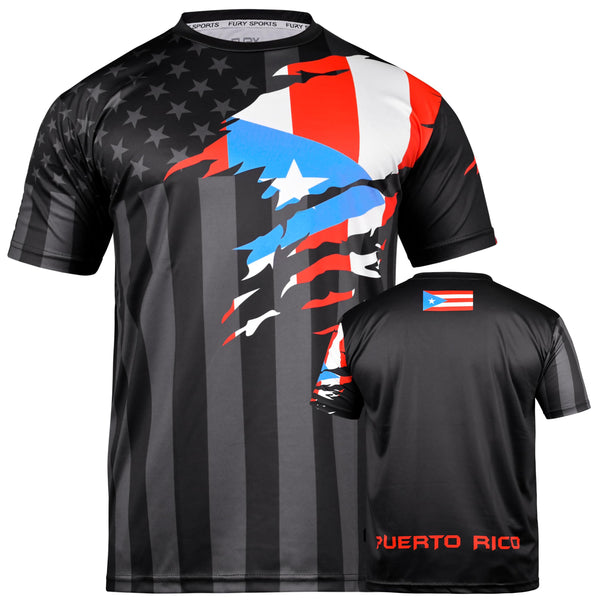 Fox & Fury Puerto Rico and USA Flag Mix Soccer Jersey – Unisex