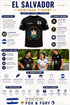 Fox & Fury El Salvador Heritage Soccer Jersey – Black – Unisex