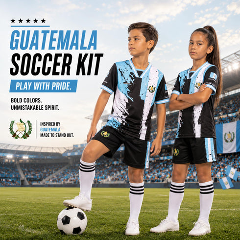 Fox & Fury Guatemala Kids Soccer Jersey Set – Shirt & Shorts