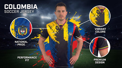 Fox & Fury Colombia World Heritage National Flag Soccer Jersey – Unisex