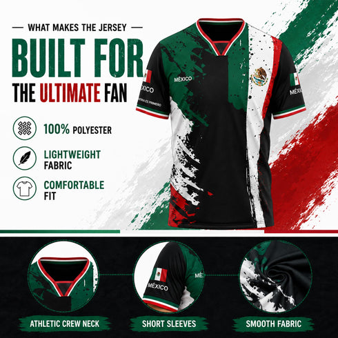 Fox & Fury Mexico World Heritage National Flag Soccer Jersey – Unisex