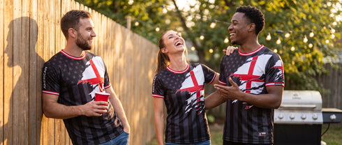 Fox & Fury England & USA Ripped Dual Heritage Soccer Jersey – Unisex