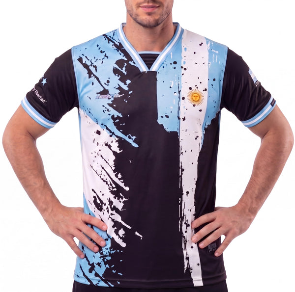 Fox & Fury Argentina World Heritage National Flag Soccer Jersey – Unisex
