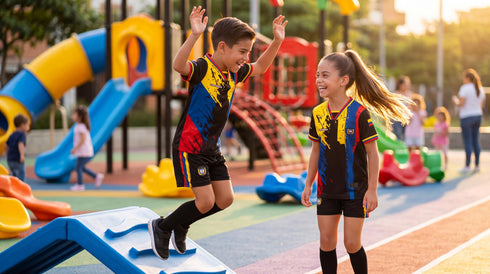 Fox & Fury Colombia Kids Soccer Jersey Set – Shirt & Shorts