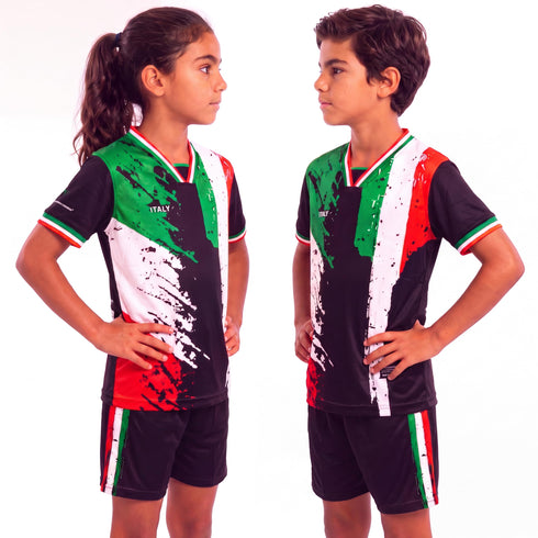 Fox & Fury Italy Kids Soccer Jersey Set – Shirt & Shorts