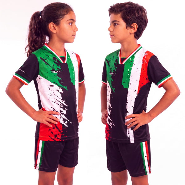 Fox & Fury Italy Kids Soccer Jersey Set – Shirt & Shorts