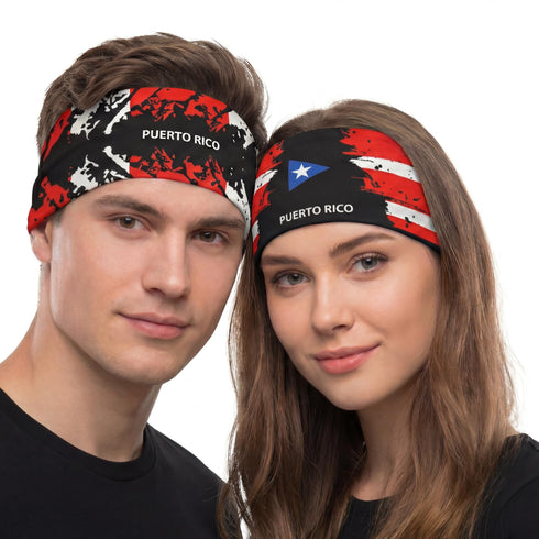 Fox & Fury Puerto Rico Reversible 2-in-1 Flag Headband
