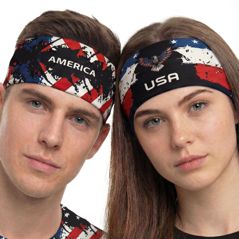 Fox & Fury USA Reversible 2-in-1 Flag Headband
