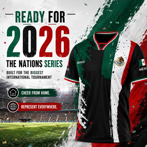 Fox & Fury Mexico World Heritage National Flag Soccer Jersey – Unisex