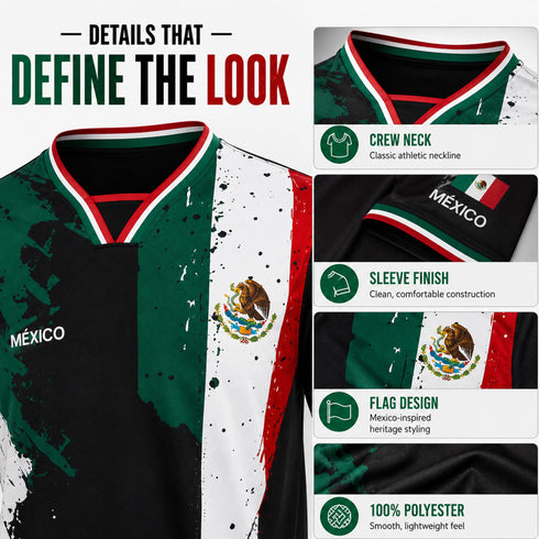 Fox & Fury Mexico World Heritage National Flag Soccer Jersey – Unisex