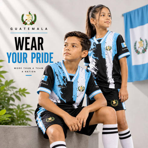 Fox & Fury Guatemala Kids Soccer Jersey Set – Shirt & Shorts