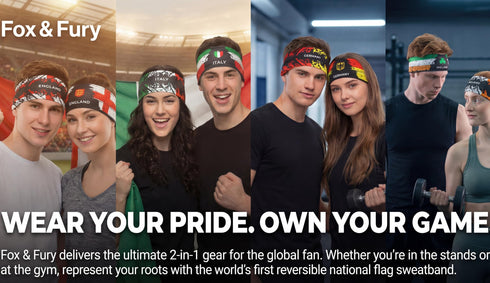 Fox & Fury Italy Reversible 2-in-1 Flag Headband