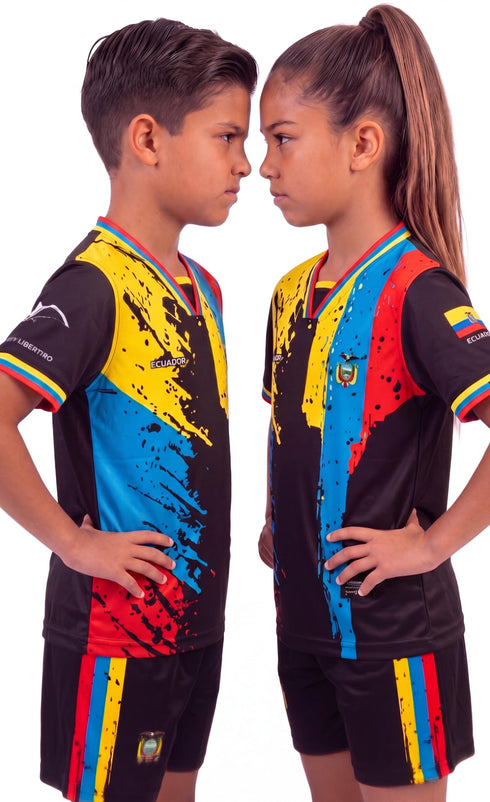 Fox & Fury Ecuador Kids Soccer Jersey Set – Shirt & Shorts