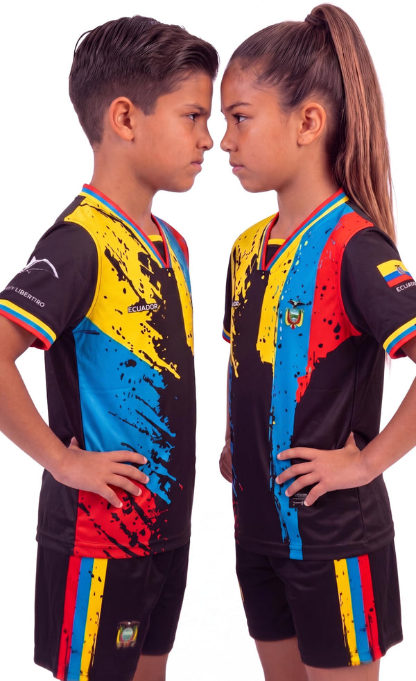 Fox & Fury Ecuador Kids Soccer Jersey Set – Shirt & Shorts