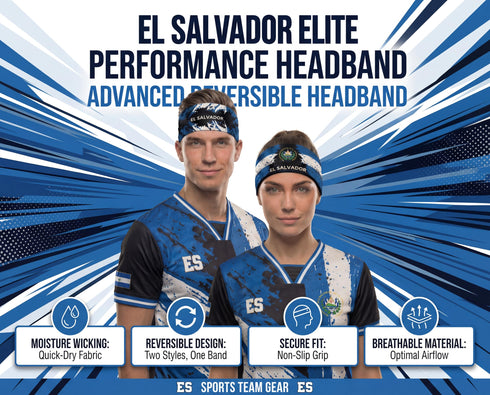 Fox & Fury El Salvador Reversible 2-in-1 Flag Headband