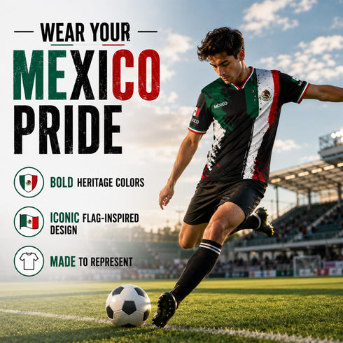 Fox & Fury Mexico World Heritage National Flag Soccer Jersey – Unisex