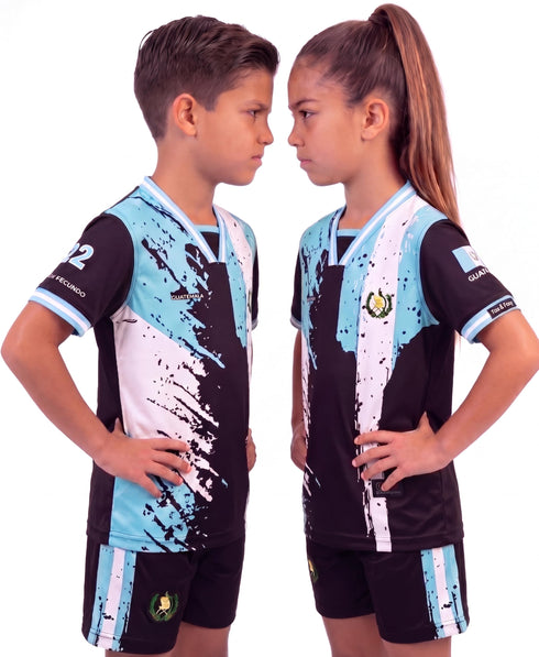 Fox & Fury Guatemala Kids Soccer Jersey Set – Shirt & Shorts