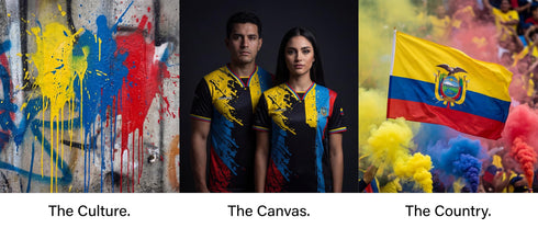 Fox & Fury Ecuador World Heritage National Flag Soccer Jersey – Unisex