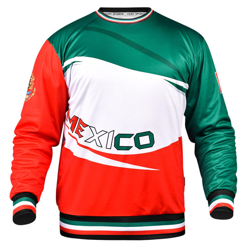 Fury Mexico Long Sleeve Shirt for Sports & Fashion for Men, Women, Unisex lightweight all weather Breathable Classic Fabric Tops mexicojerseys shirtslatinas mexican jersey camisa de