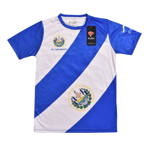Fury El Salvador Blue & White Soccer Jersey - Unisex