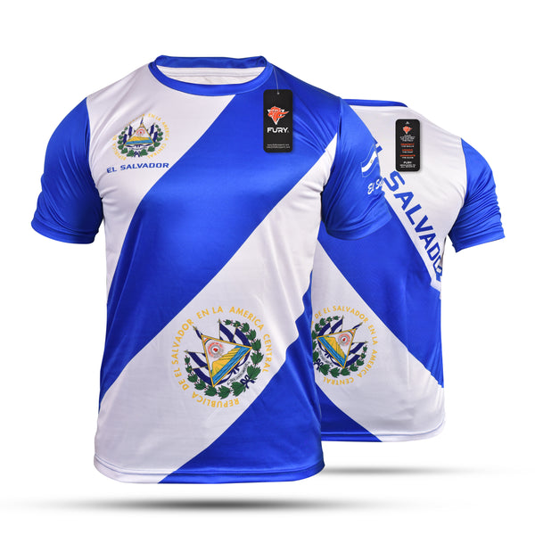 Fury El Salvador Blue & White Soccer Jersey - Unisex