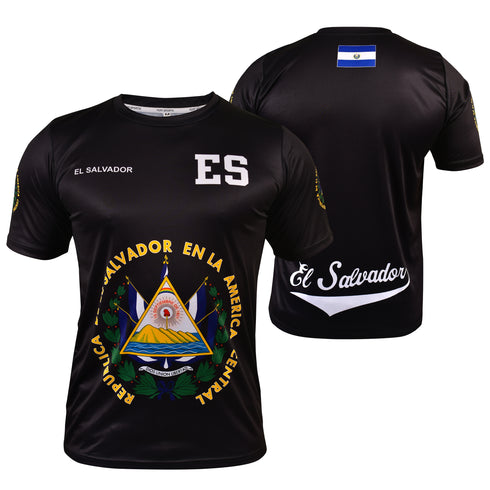 Fury El Salvador Sublimated Black Soccer Jersey - Unisex