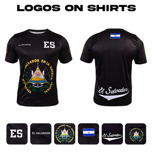 Fury El Salvador Sublimated Black Soccer Jersey - Unisex
