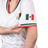 Fury Mexico Soccer Jersey -v- Neck Ripped Flag Design Black White and Green - Women