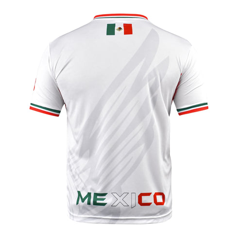 Fury Mexico Soccer Jersey V Neck Ripped Flag Design - Unisex