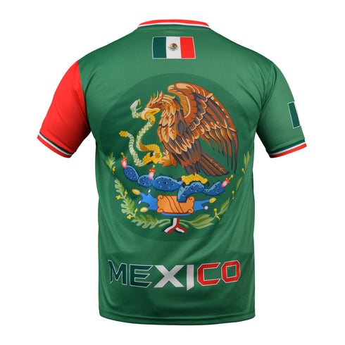 Fury Mexico Soccer Jersey – V-Neck Ripped Flag Design - Unisex